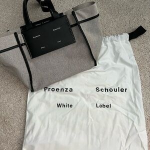 Proenza Schouler Gray and Black Structured Tote